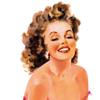 Pin Up realizzata a mano da Giampiero Ubezio per bevande Abbondio